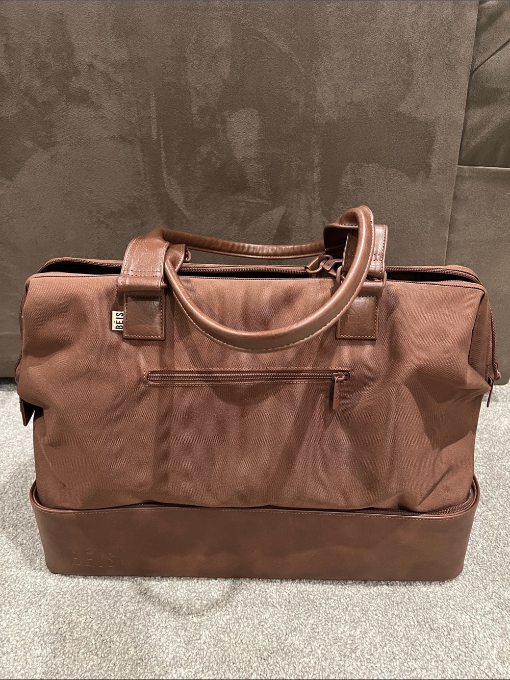 BEIS Brown Weekender Travel Bag
